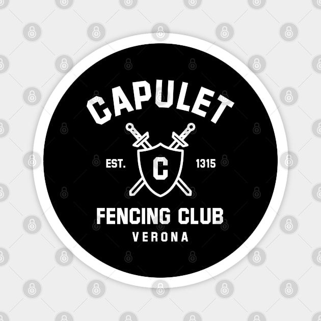 Capulet Fencing Club - Romeo & Juliet Magnet by codeclothes